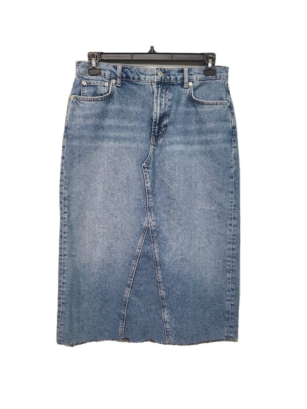 Rails Highland High-Rise Denim Midi Skirt 30 Blue EUC